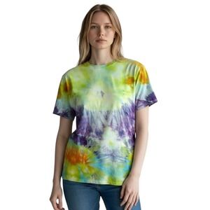 Nine West Small Top Handmade‎ Tie Dye Tie Dye Green Purple Orange Boho 268